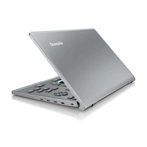 SonoAir 30 fechado — ultrassom portátil em formato notebook, 2,1 kg